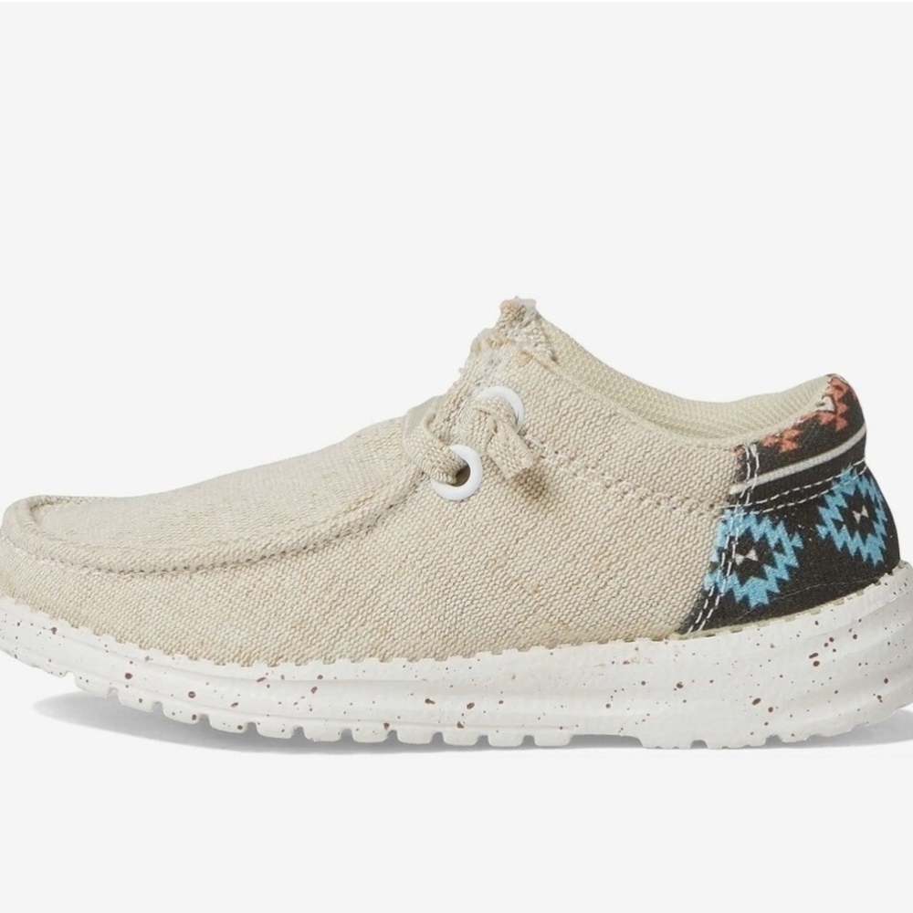 Roper Hang Loose Beige and Blue Aztec Print Slip-On Chukka Shoes